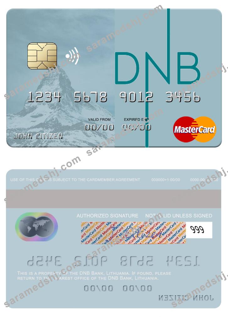 Lithuania DNB Bank mastercard